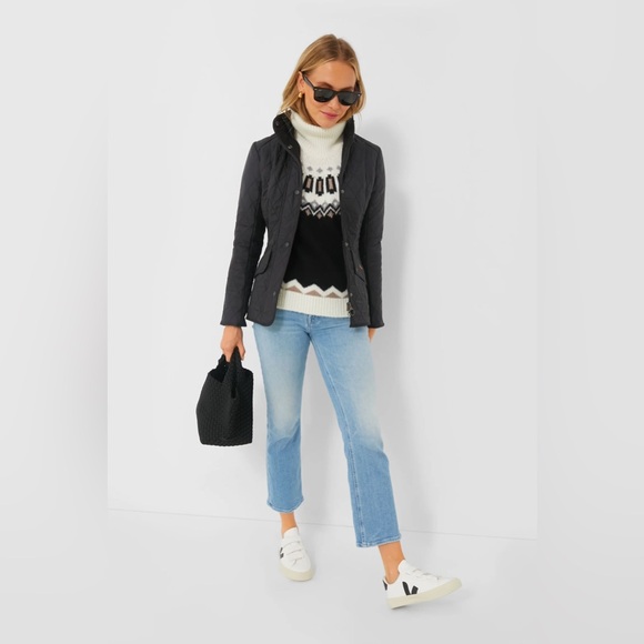 NWTs Barbour Women’s Cavalry Polarquilt Quilted Jacket. Black. 4 US (8 UK) - Picture 12 of 14